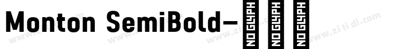 Monton SemiBold字体转换